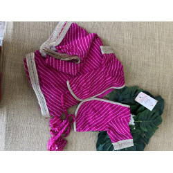 Bandhej Print Alia Style Lehenga Choli Set -Pink